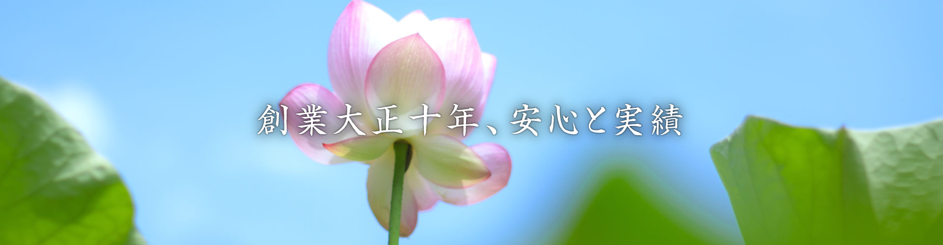 創業大正十年、安心と実績